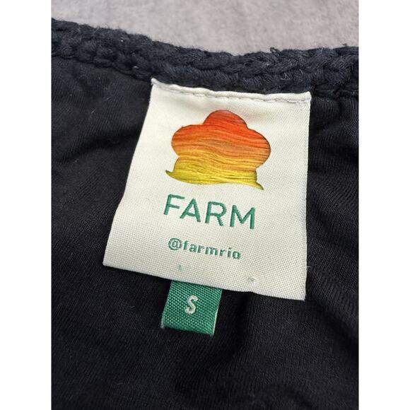 Farm Rio Crochet Knit Mini Dress Multicolor Floral Boho Festival Cotton S - Picture 12 of 12